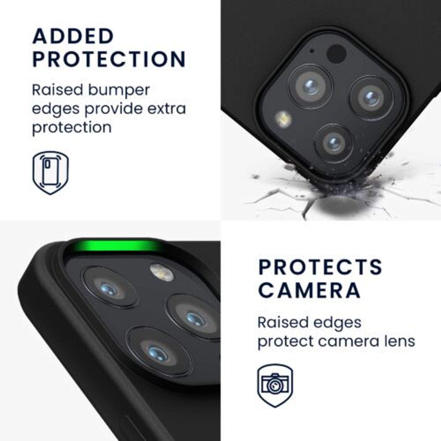 Husa pentru iPhone 13 Pro, Silicon, Negru, 55962.47 fotografia produsului View 5 L