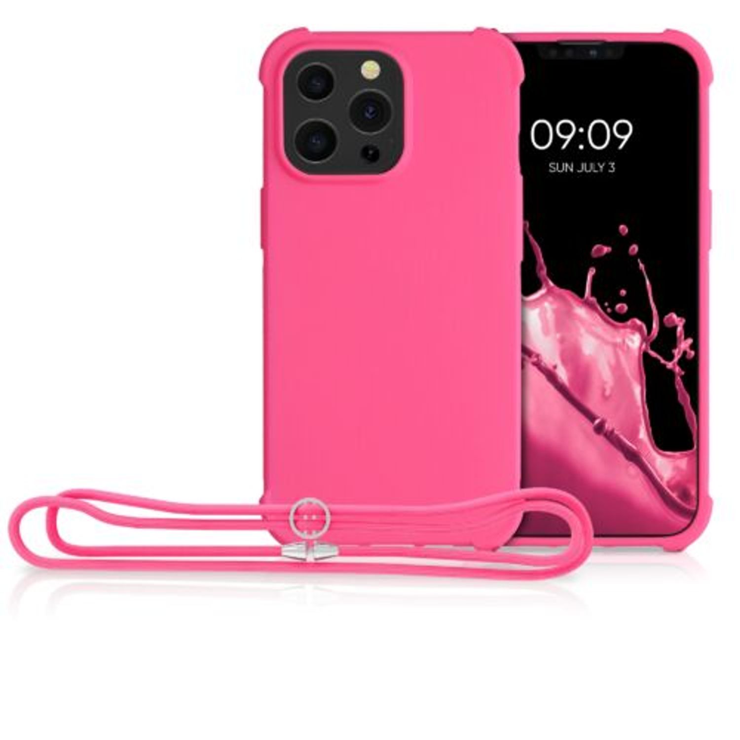 Husa pentru iPhone 13 Pro, Silicon, Roz, 55964.77 fotografia produsului View 7 L