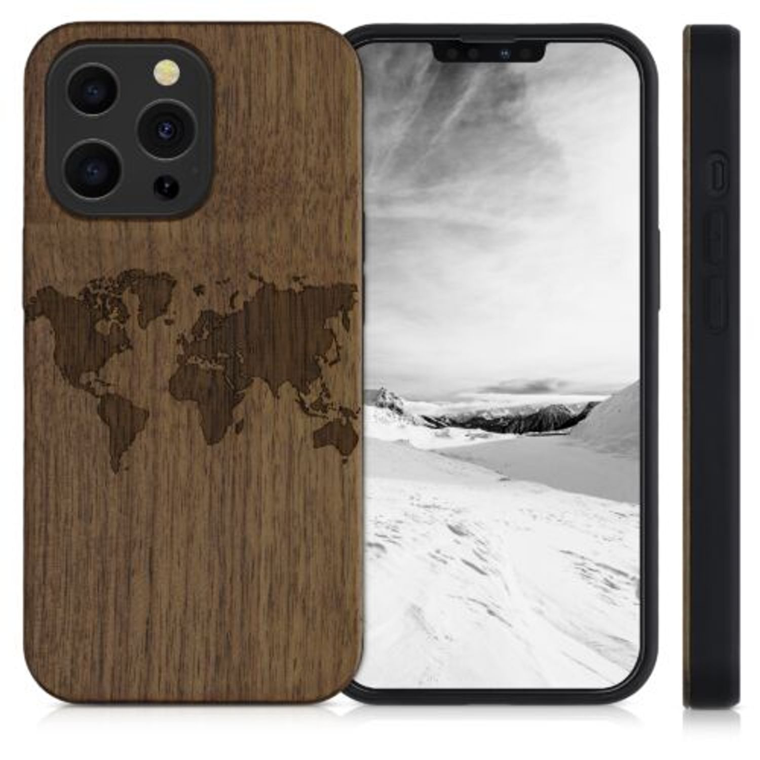 Husa pentru iPhone 13 Pro, Lemn, Maro, 55967.02 fotografia produsului View 2 L