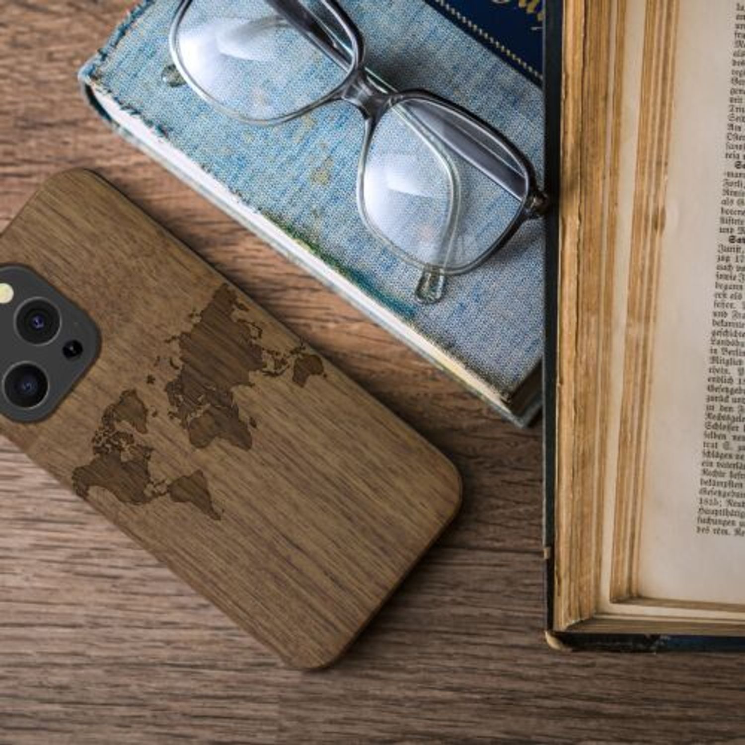 Husa pentru iPhone 13 Pro, Lemn, Maro, 55967.02 fotografia produsului View 5 L