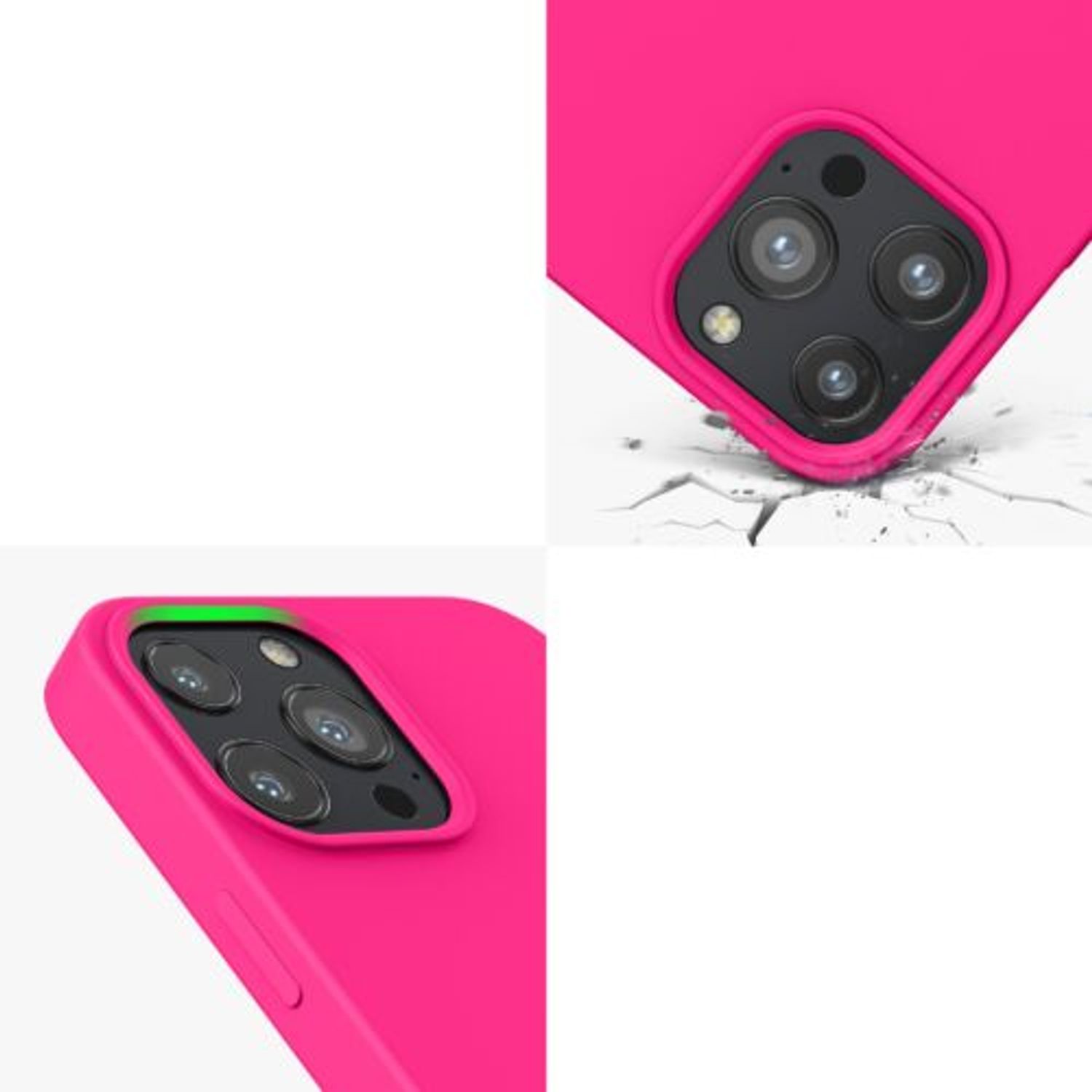 Husa pentru iPhone 13 Pro Max, Silicon, Roz, 55975.77 fotografia produsului View 7 L