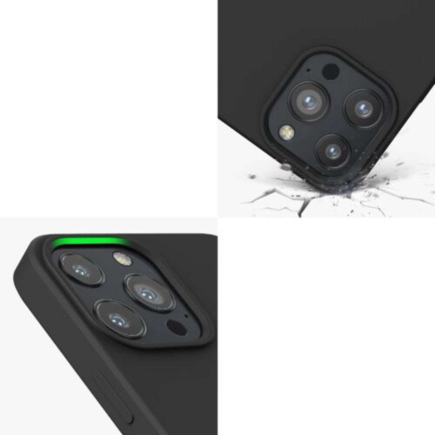 Husa pentru iPhone 13 Pro Max, Silicon, Negru, 55975.47 fotografia produsului View 7 L