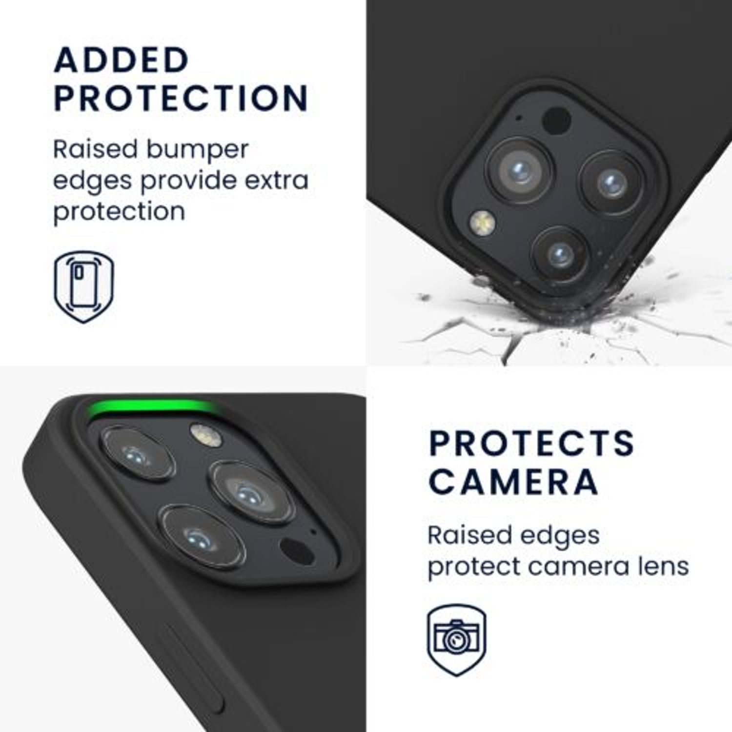 Husa pentru iPhone 13 Pro Max, Silicon, Negru, 55975.47 fotografia produsului View 3 L