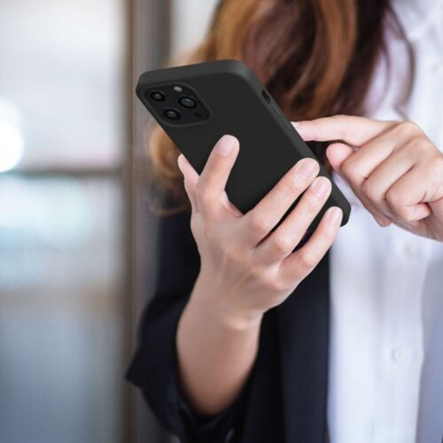 Husa pentru iPhone 13 Pro Max, Silicon, Negru, 55975.47 fotografia produsului View 9 L