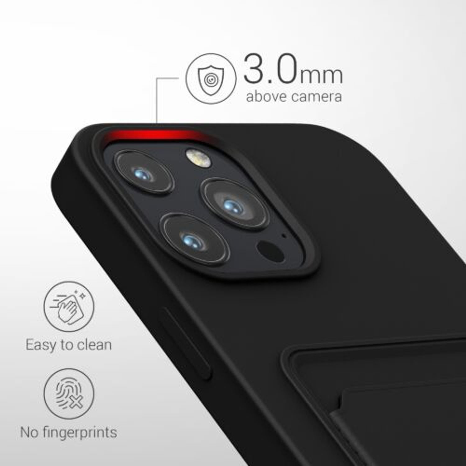 Husa pentru iPhone 13 Pro Max, Silicon, Negru, 55982.01 fotografia produsului View 5 L