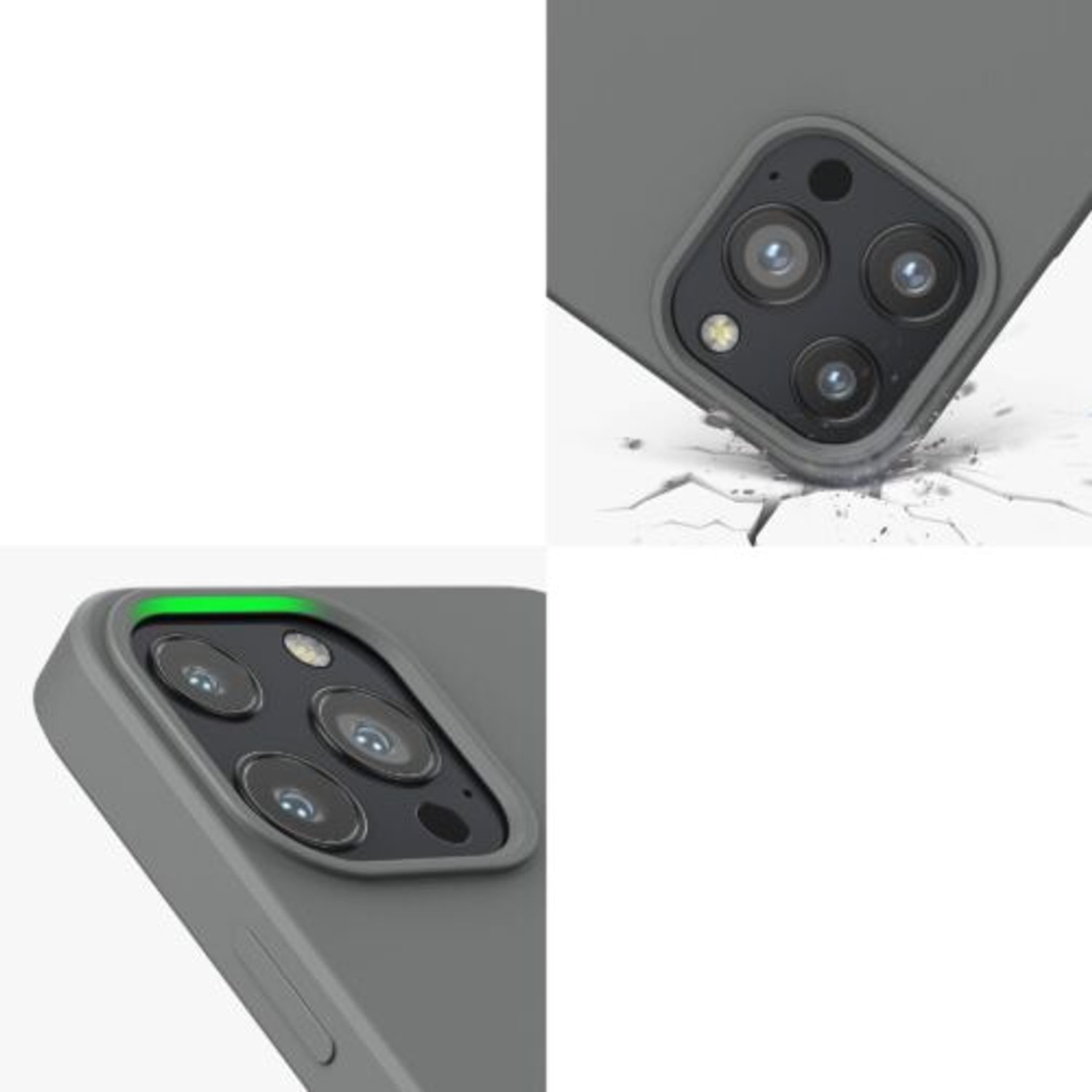 Husa pentru iPhone 13 Pro Max, Silicon, Gri, 55975.155 fotografia produsului View 9 L