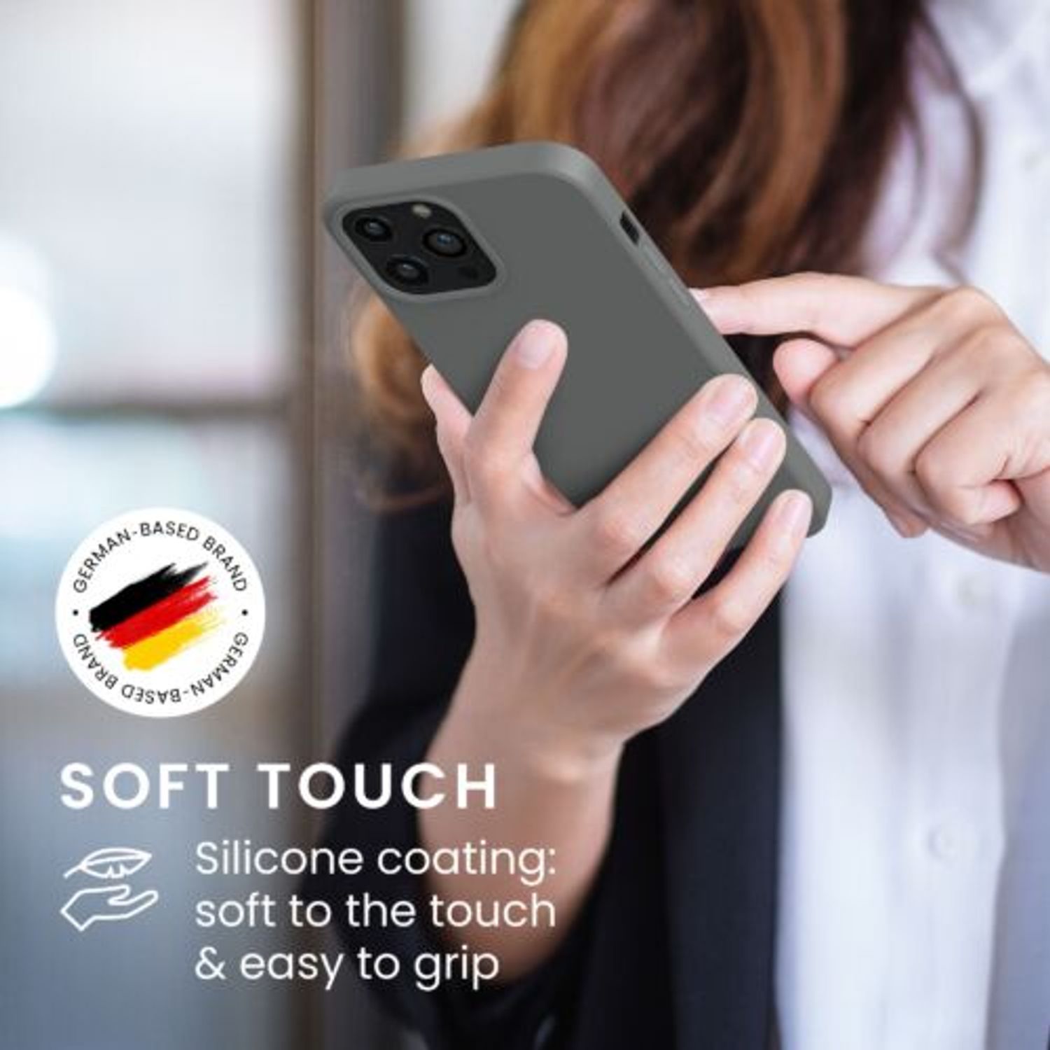 Husa pentru iPhone 13 Pro Max, Silicon, Gri, 55975.155 fotografia produsului View 4 L