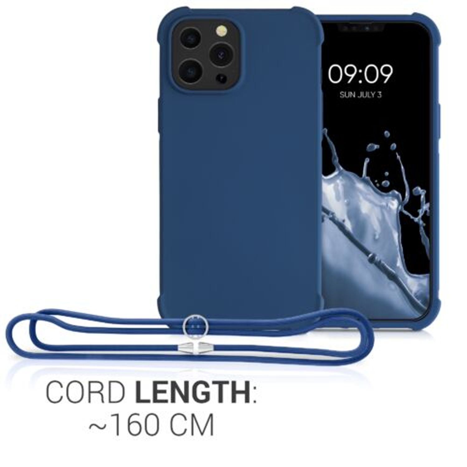 Husa pentru iPhone 13 Pro Max, Silicon, Albastru, 55977.17 fotografia produsului View 3 L