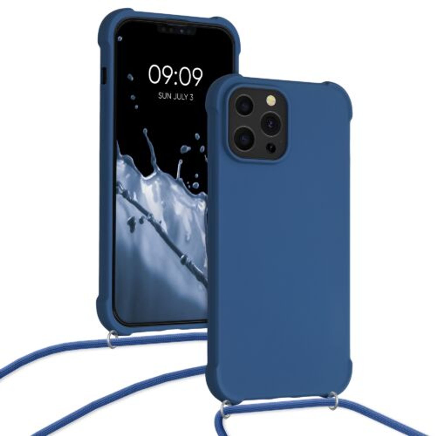 Husa pentru iPhone 13 Pro Max, Silicon, Albastru, 55977.17 fotografia produsului View 5 L