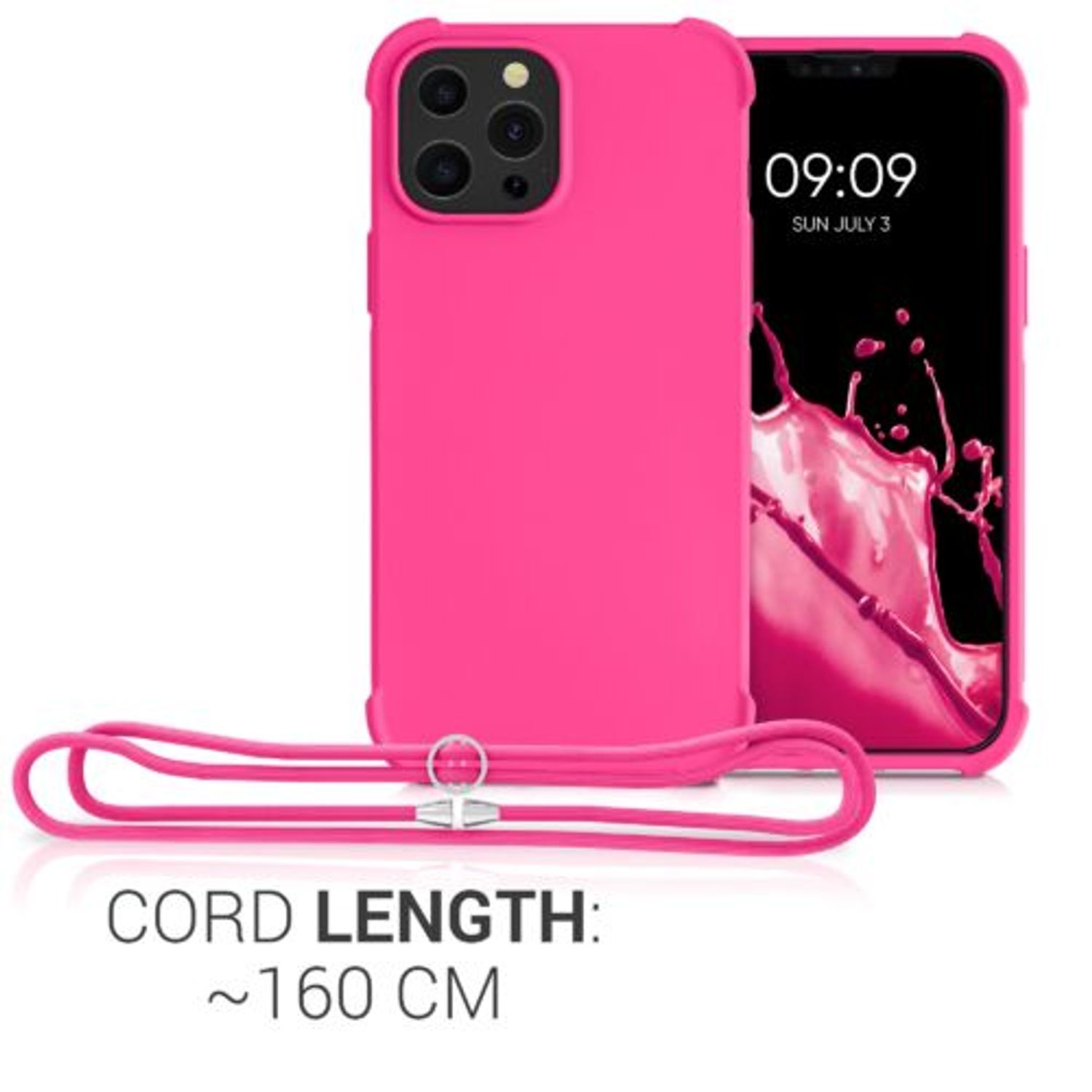 Husa pentru iPhone 13 Pro Max, Silicon, Roz, 55977.77 fotografia produsului View 5 L