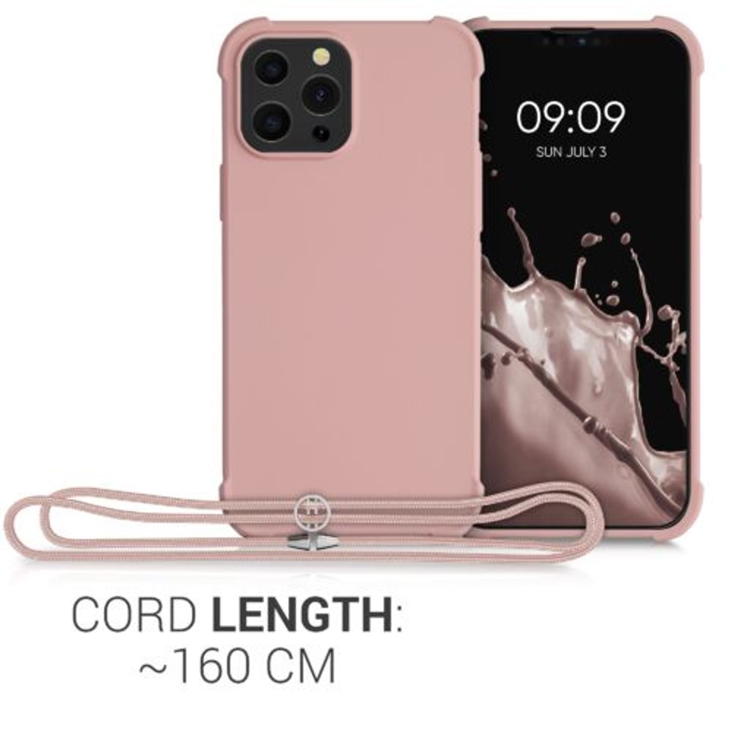 Husa pentru iPhone 13 Pro Max, Silicon, Roz, 55977.154 fotografia produsului View 3 L