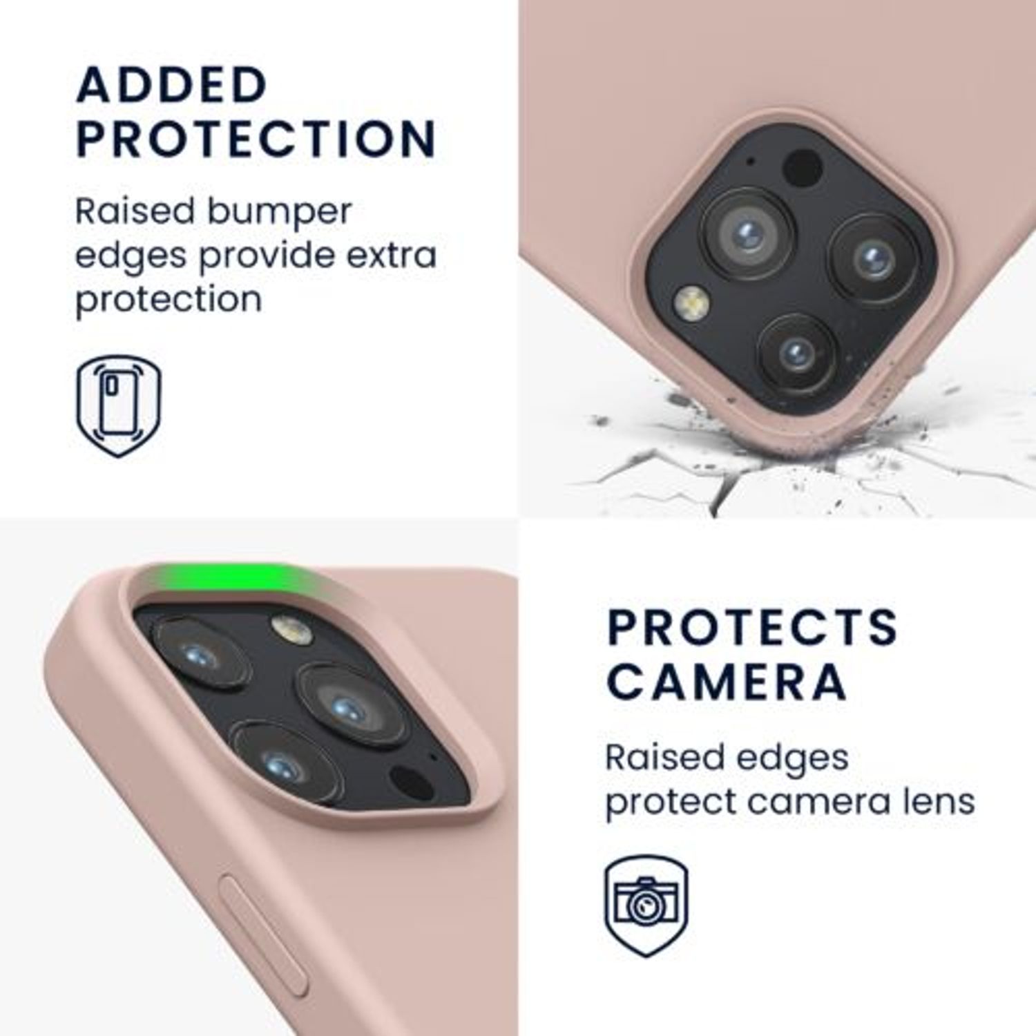 Husa pentru iPhone 13 Pro Max, Silicon, Crem, 55881.10 fotografia produsului View 4 L