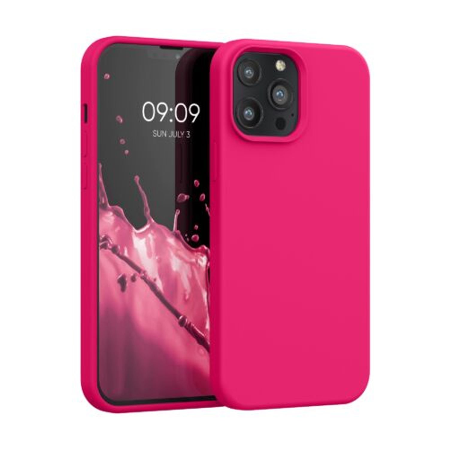 Husa pentru iPhone 13 Pro Max, Silicon, Roz, 55881.77 fotografia produsului