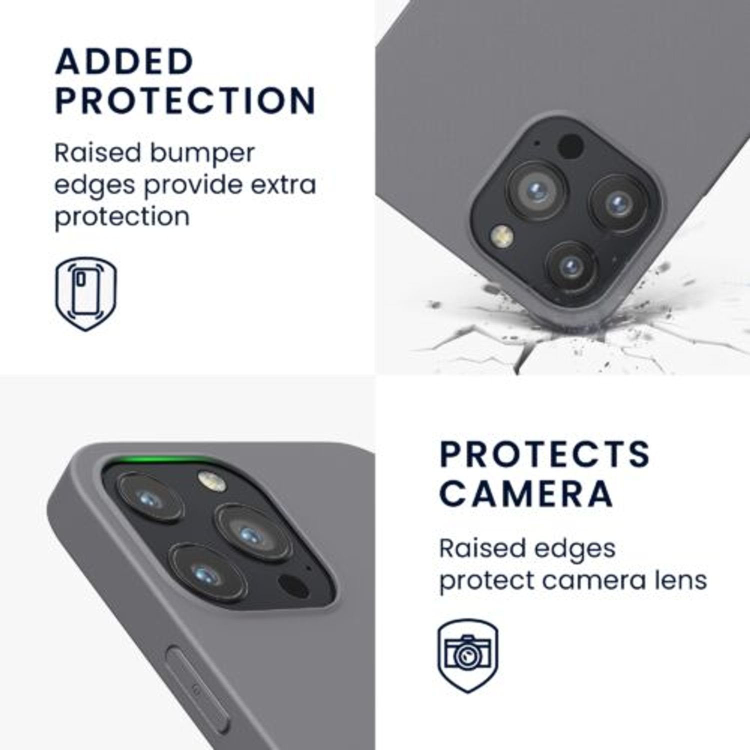 Husa pentru iPhone 13 Pro Max, Silicon, Gri, 55971.155 fotografia produsului View 5 L