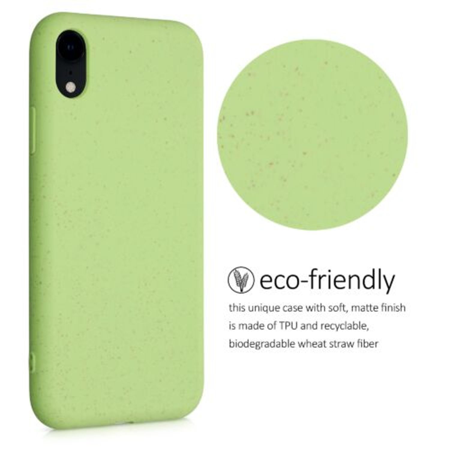 Husa pentru Apple iPhone XR, Fibre vegetale, Verde, 49105.214 fotografia produsului View 4 L
