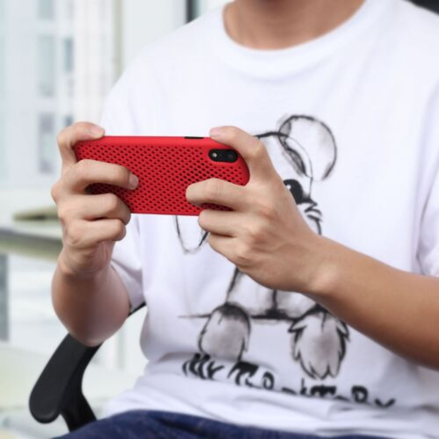 Husa pentru iPhone XR, Silicon, Rosu, 55901.09 fotografia produsului View 3 L