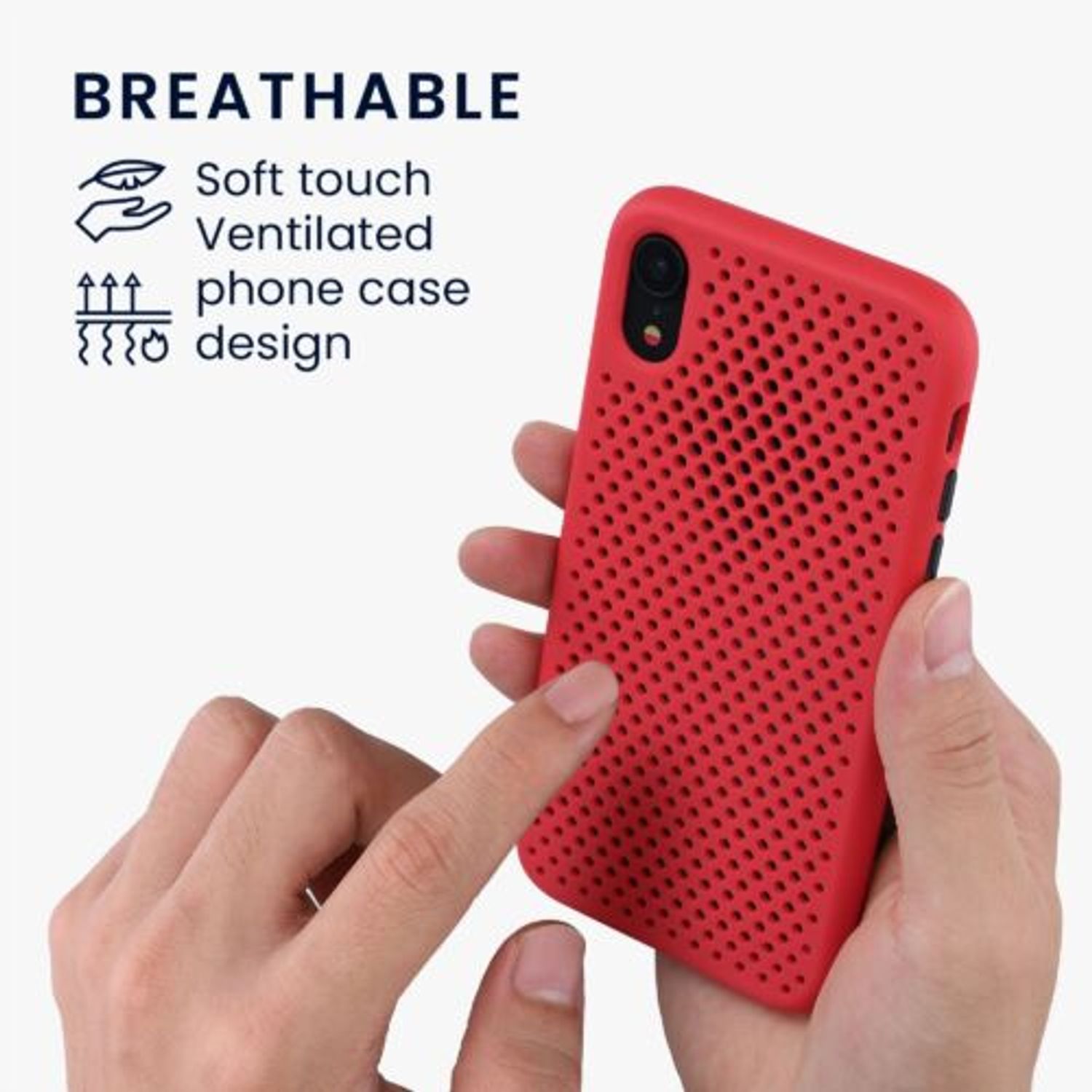 Husa pentru iPhone XR, Silicon, Rosu, 55901.09 fotografia produsului View 4 L