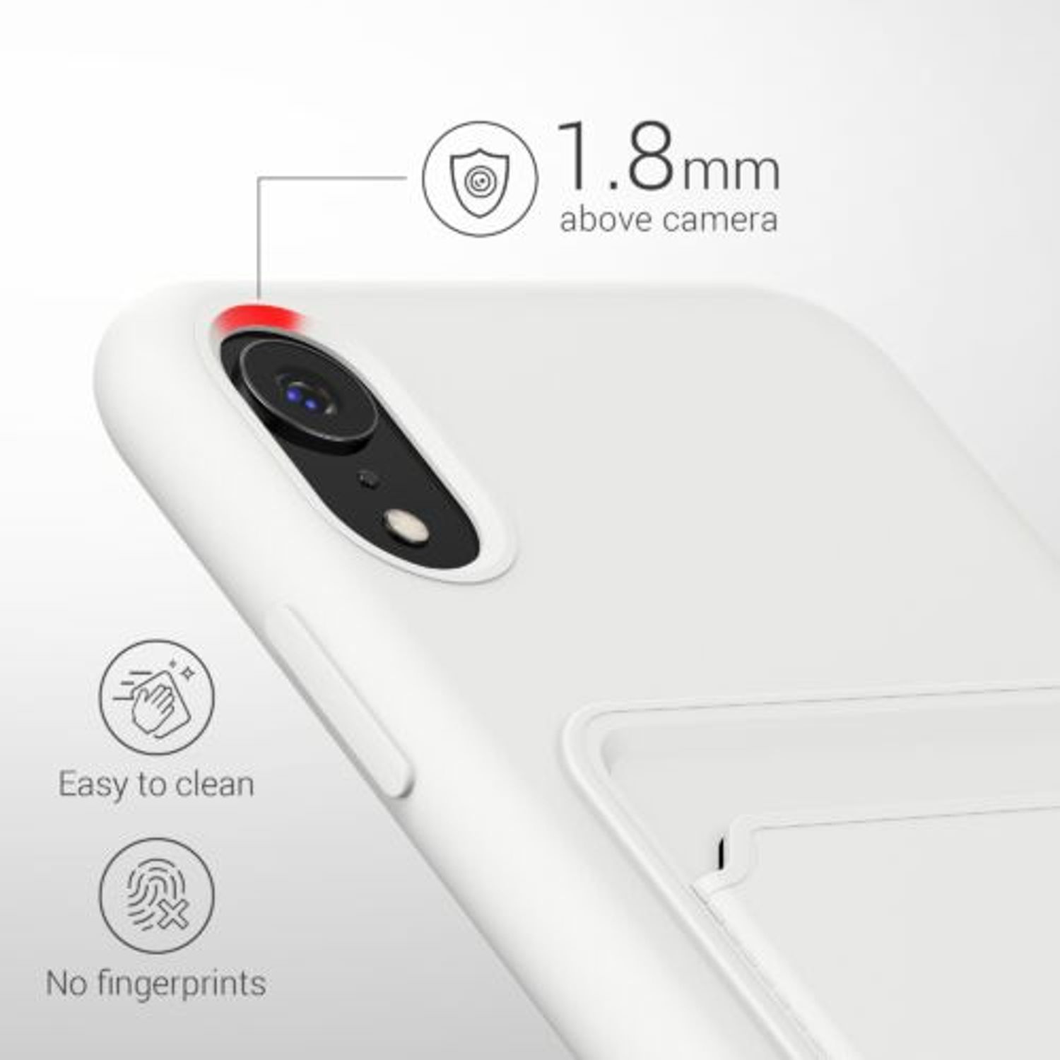 Husa pentru iPhone XR, Silicon, Alb, 55116.02 fotografia produsului View 4 L