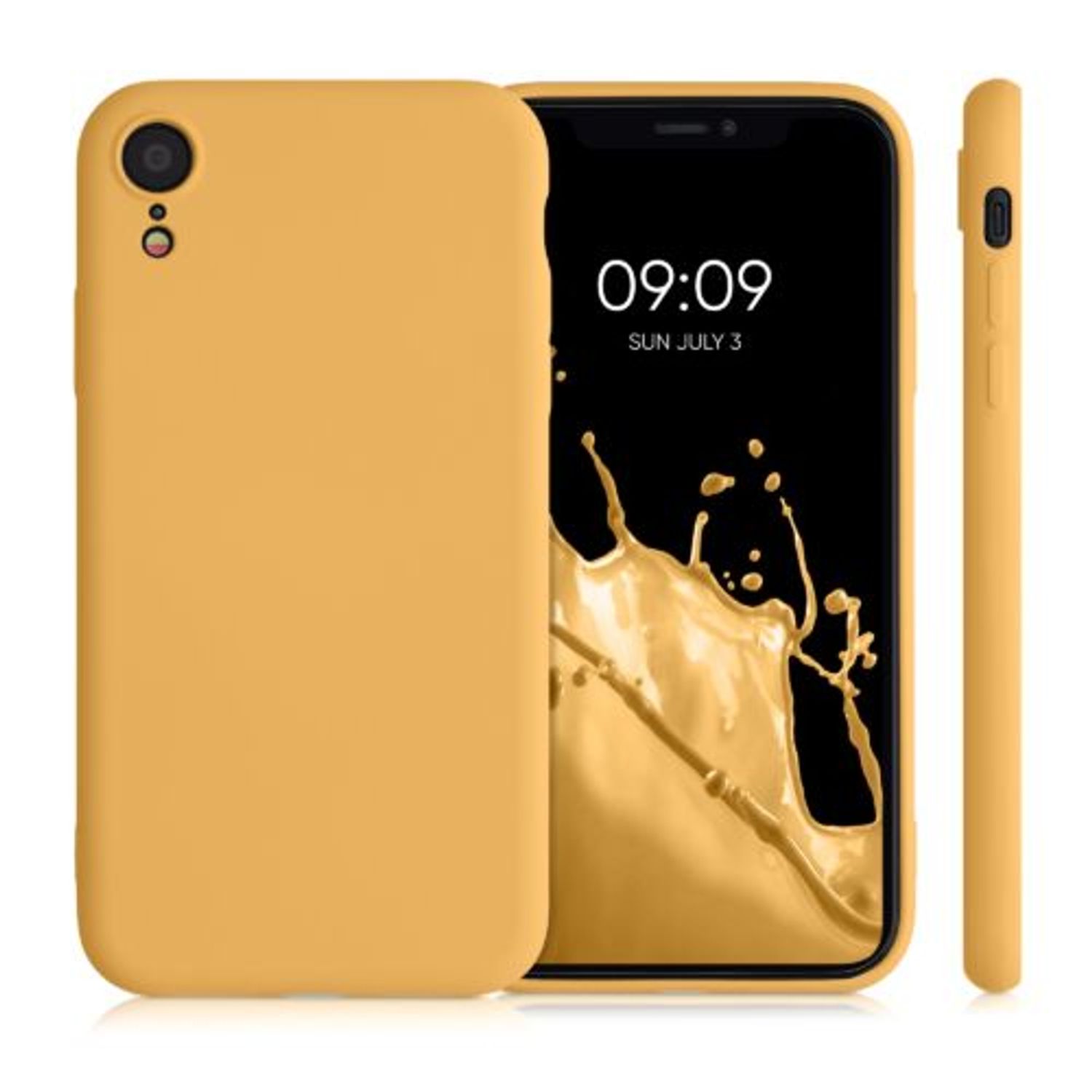 Husa pentru iPhone XR, Silicon, Galben, 49983.217 fotografia produsului View 2 L