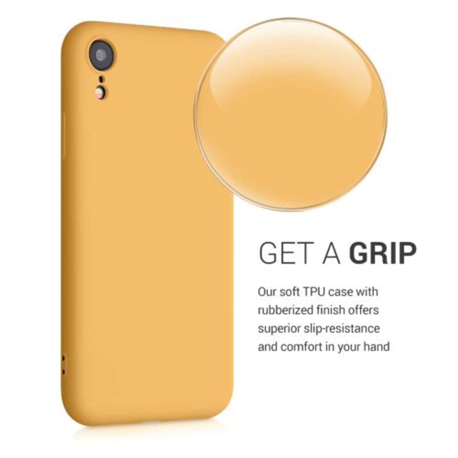 Husa pentru iPhone XR, Silicon, Galben, 49983.217 fotografia produsului View 6 L