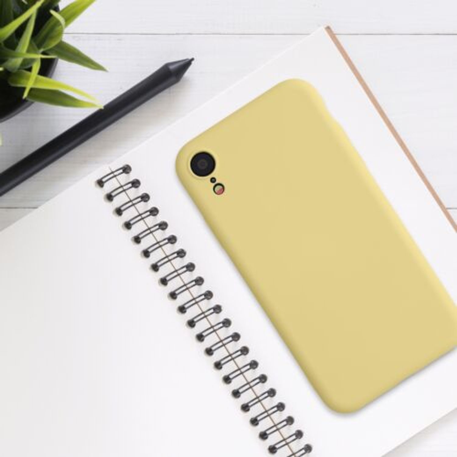 Husa pentru iPhone XR, Silicon, Galben, 49983.216 fotografia produsului View 3 L