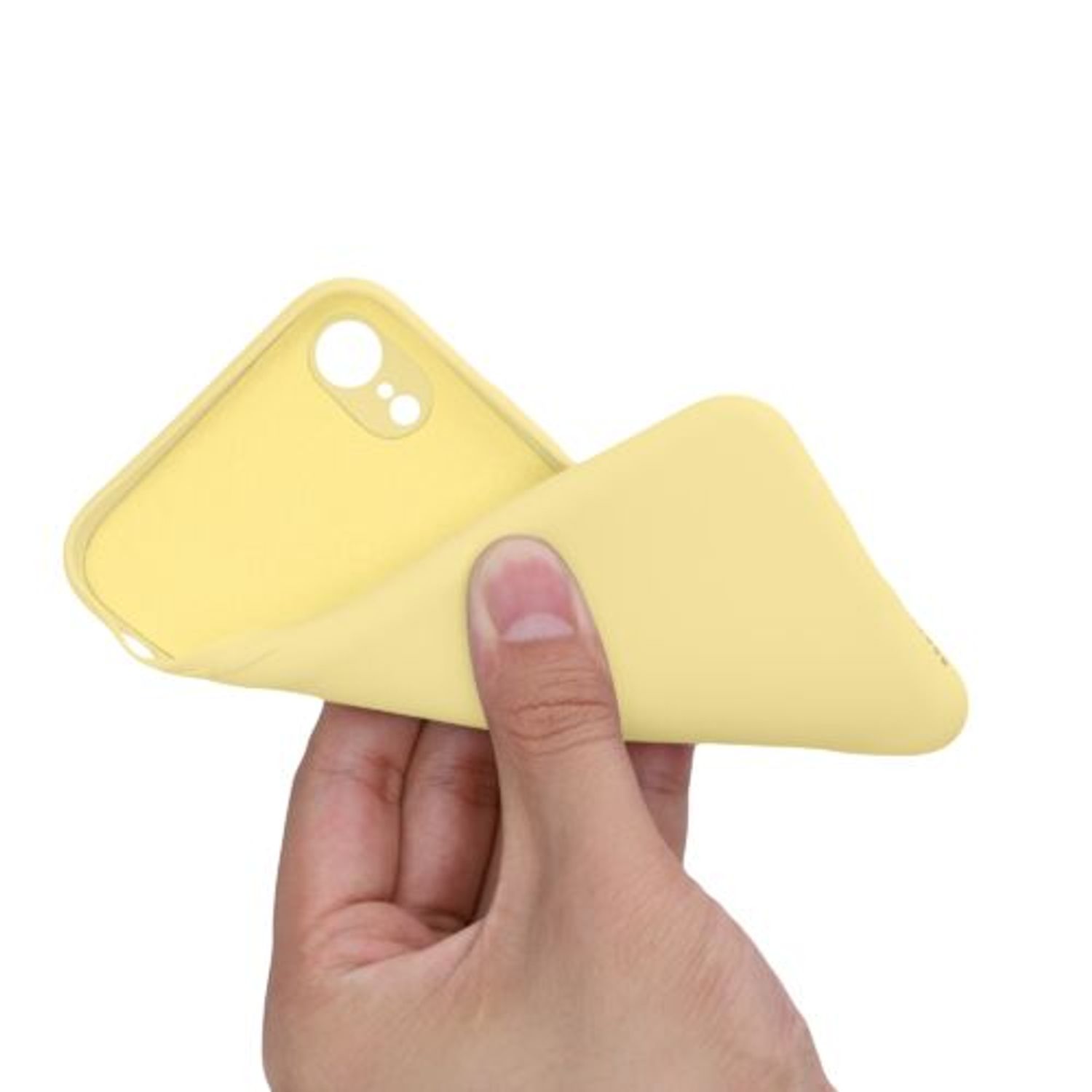Husa pentru iPhone XR, Silicon, Galben, 49983.216 fotografia produsului View 7 L