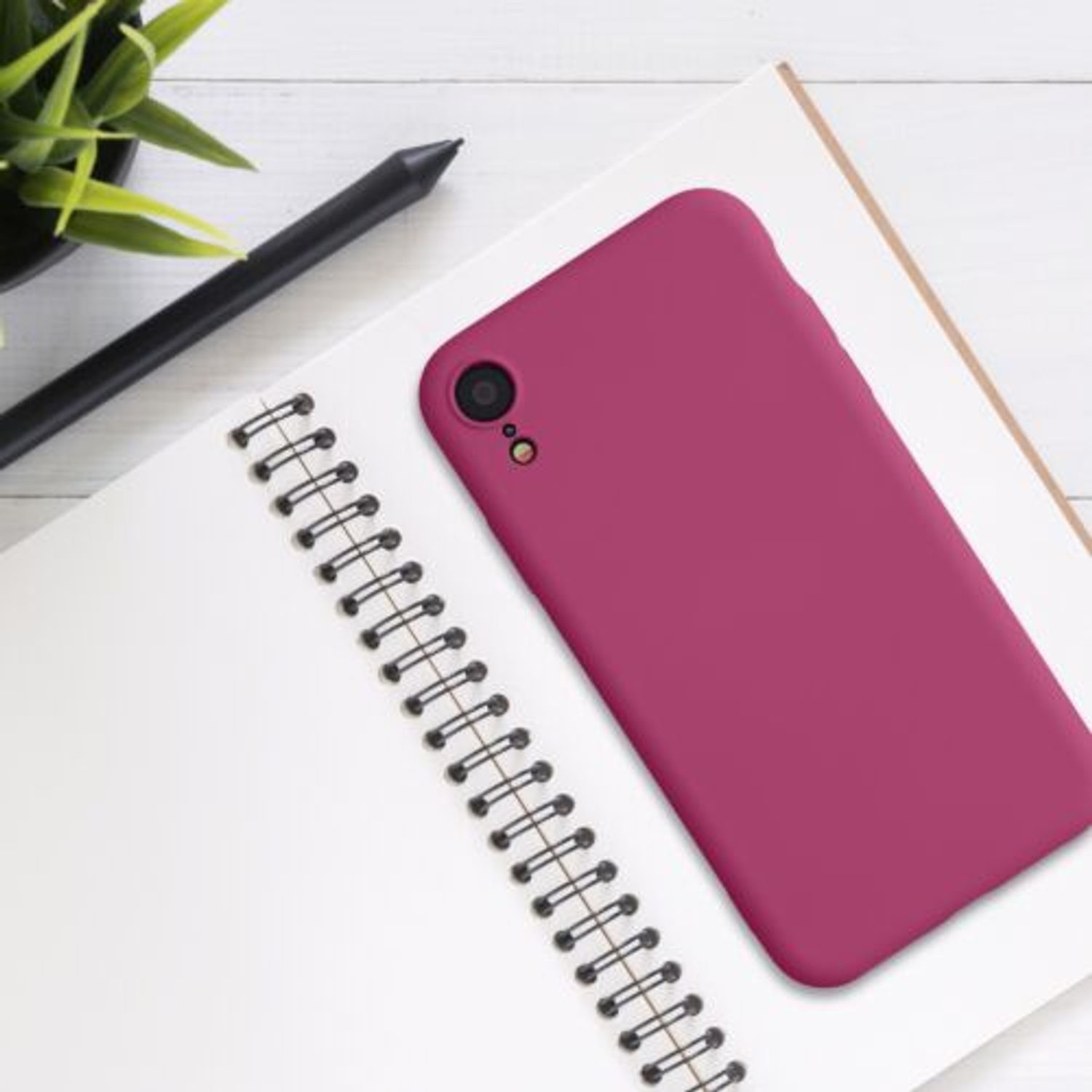 Husa pentru iPhone XR, Silicon, Roz, 49983.213 fotografia produsului View 3 L