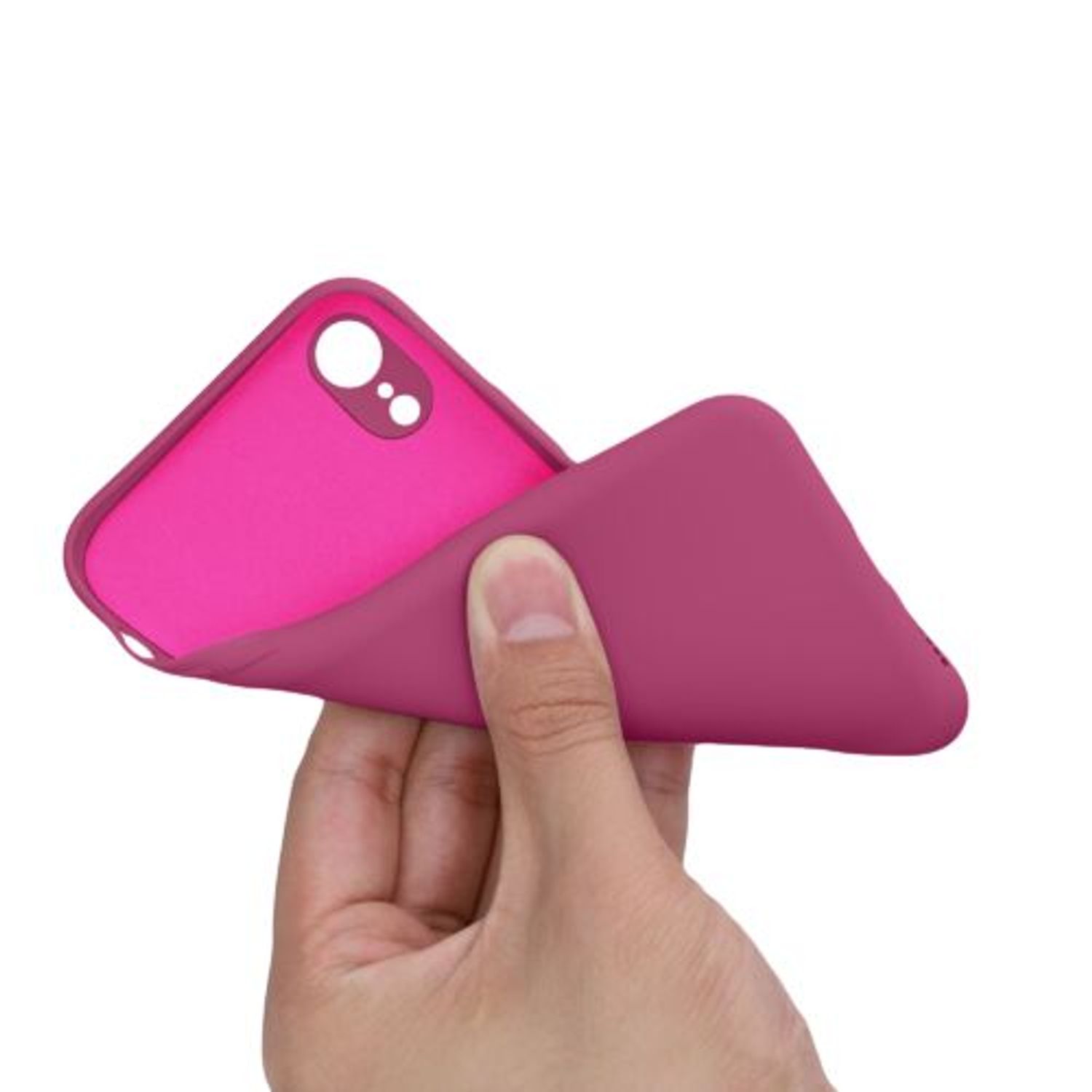 Husa pentru iPhone XR, Silicon, Roz, 49983.213 fotografia produsului View 8 L