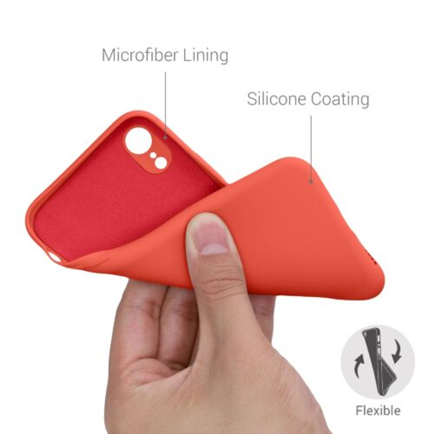 Husa pentru iPhone XR, Silicon, Rosu, 49983.218 fotografia produsului View 4 L