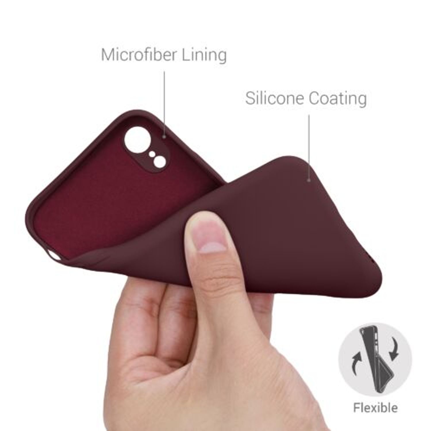 Husa pentru iPhone XR, Silicon, Violet, 49983.190 fotografia produsului View 5 L