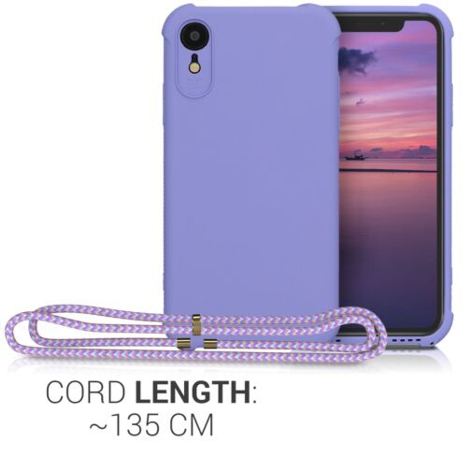 Husa pentru iPhone XR, Silicon, Mov, 49917.108 fotografia produsului View 5 L
