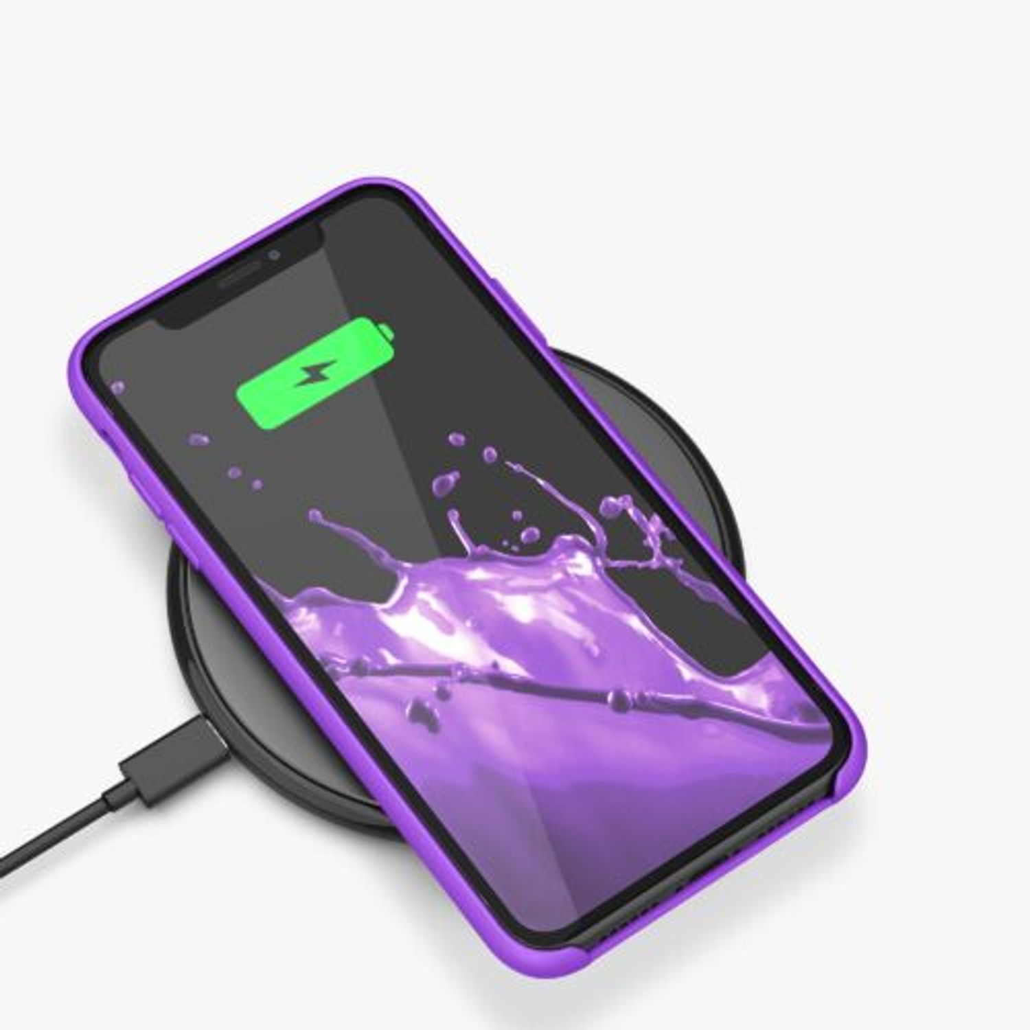 Husa pentru iPhone XR, Silicon, Mov, 45910.221 fotografia produsului View 2 L