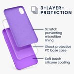 Husa pentru iPhone XR, Silicon, Mov, 45910.221 fotografia produsului View 3 S