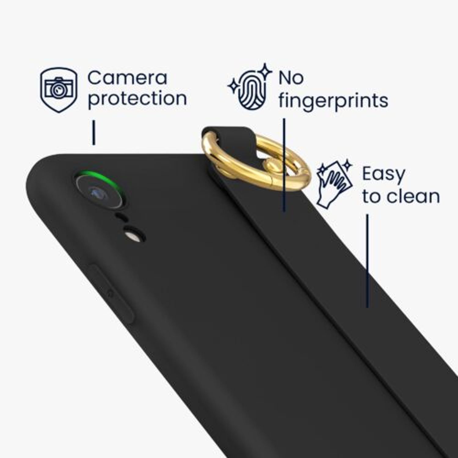 Husa pentru iPhone XR, Silicon, Negru, 55106.01 fotografia produsului View 4 L