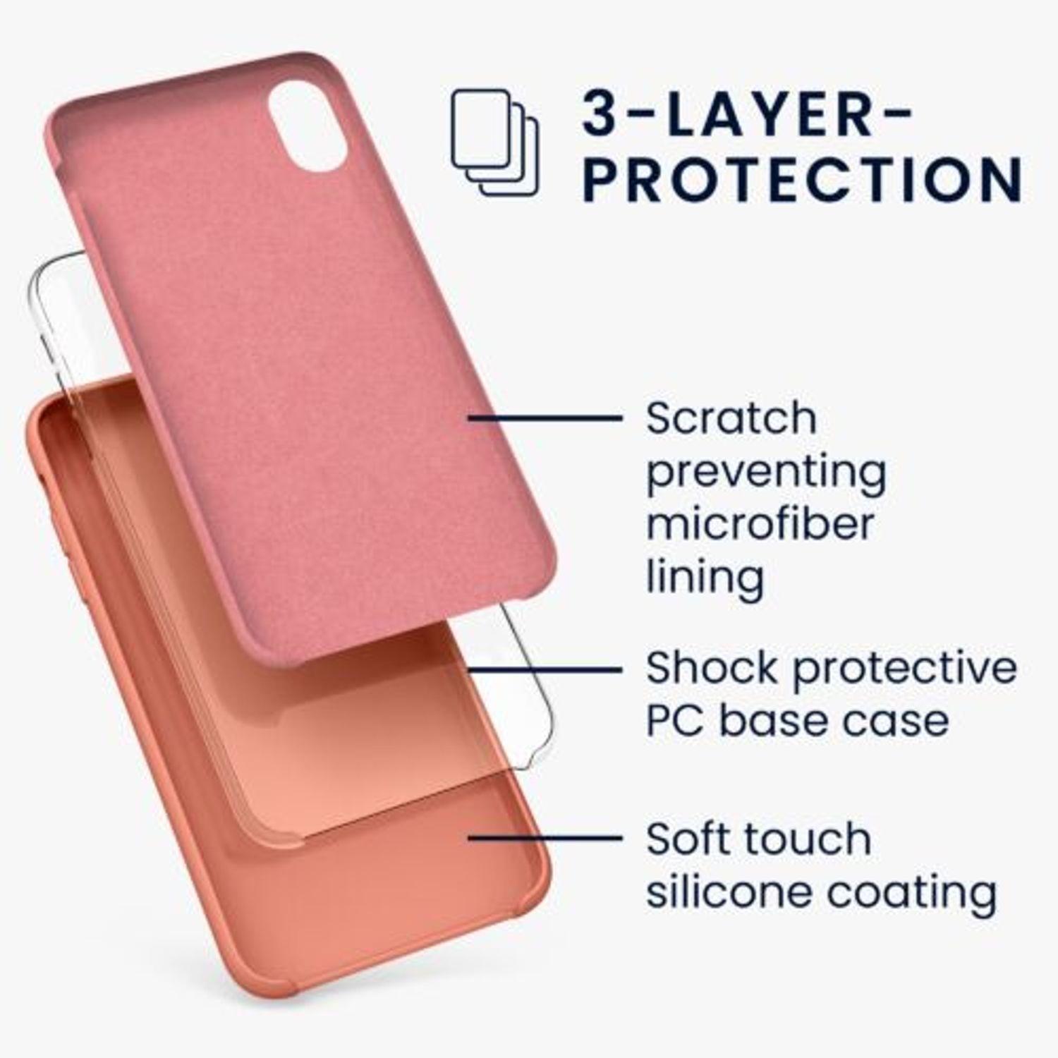 Husa pentru Apple iPhone XR, Silicon, Roz, 45910.215 fotografia produsului View 3 L