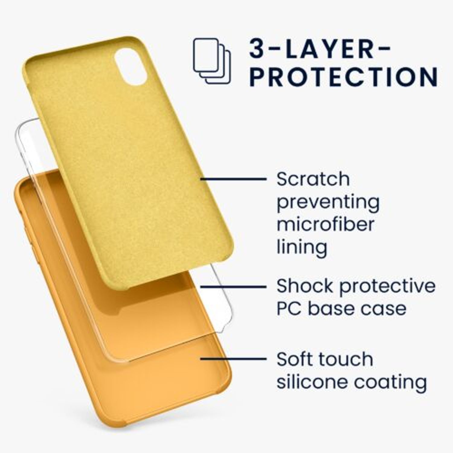 Husa pentru Apple iPhone XR, Silicon, Galben, 45910.217 fotografia produsului View 3 L