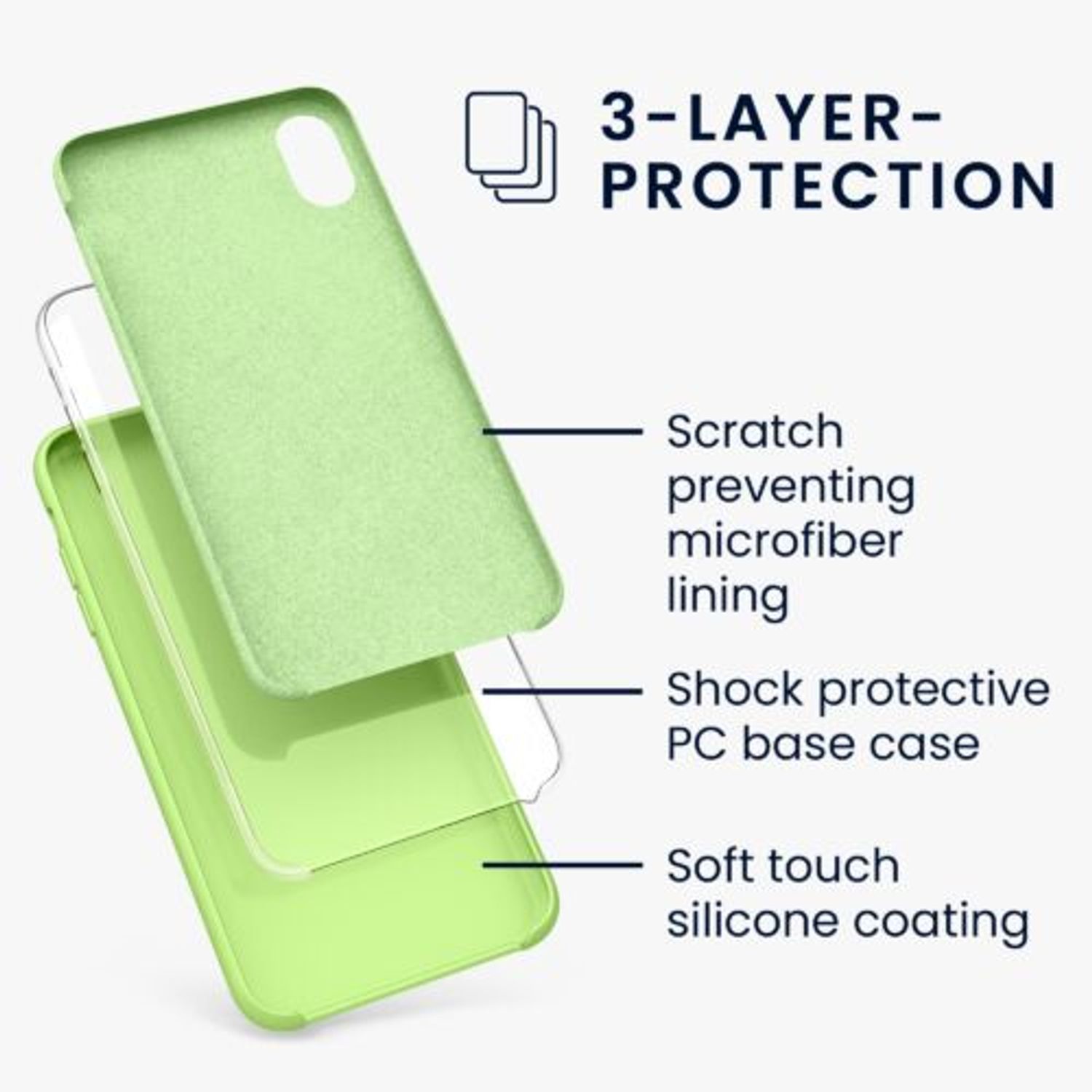 Husa pentru Apple iPhone XR, Silicon, Verde, 45910.214 fotografia produsului View 6 L