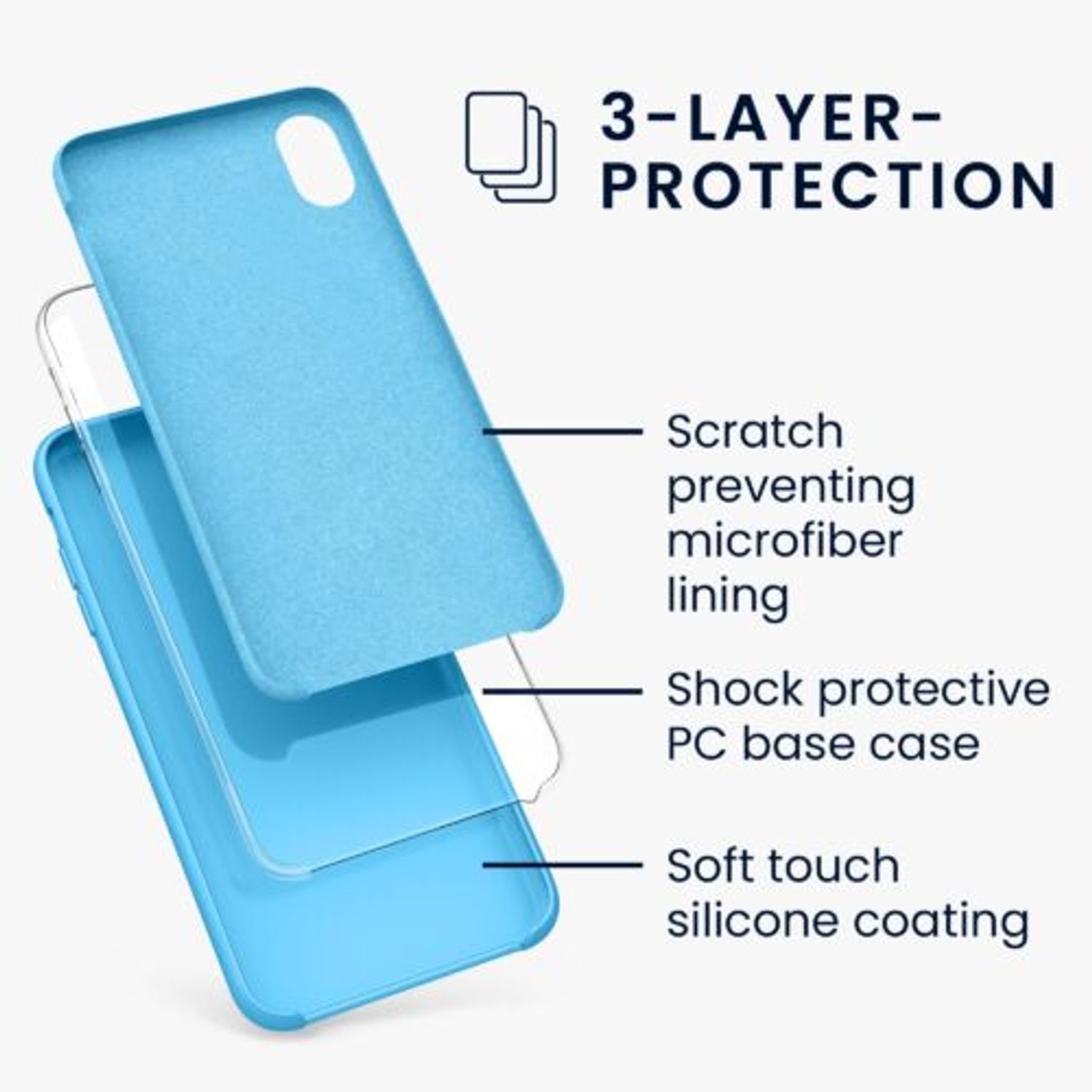 Husa pentru Apple iPhone XR, Silicon, Albastru, 45910.23 fotografia produsului View 5 L