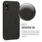 Husa pentru Apple iPhone XR, Textil, Negru, 46974.01 fotografia produsului View 4 S