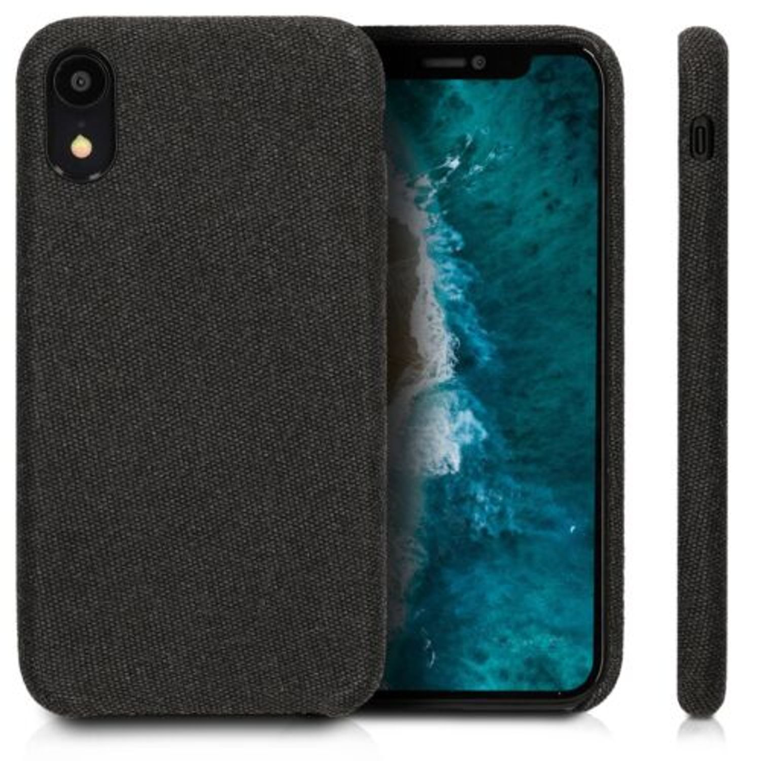 Husa pentru Apple iPhone XR, Textil, Negru, 46974.01 fotografia produsului View 2 L