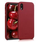 Husa pentru Apple iPhone XR, Piele naturala, Rosu, 45955.09 fotografia produsului