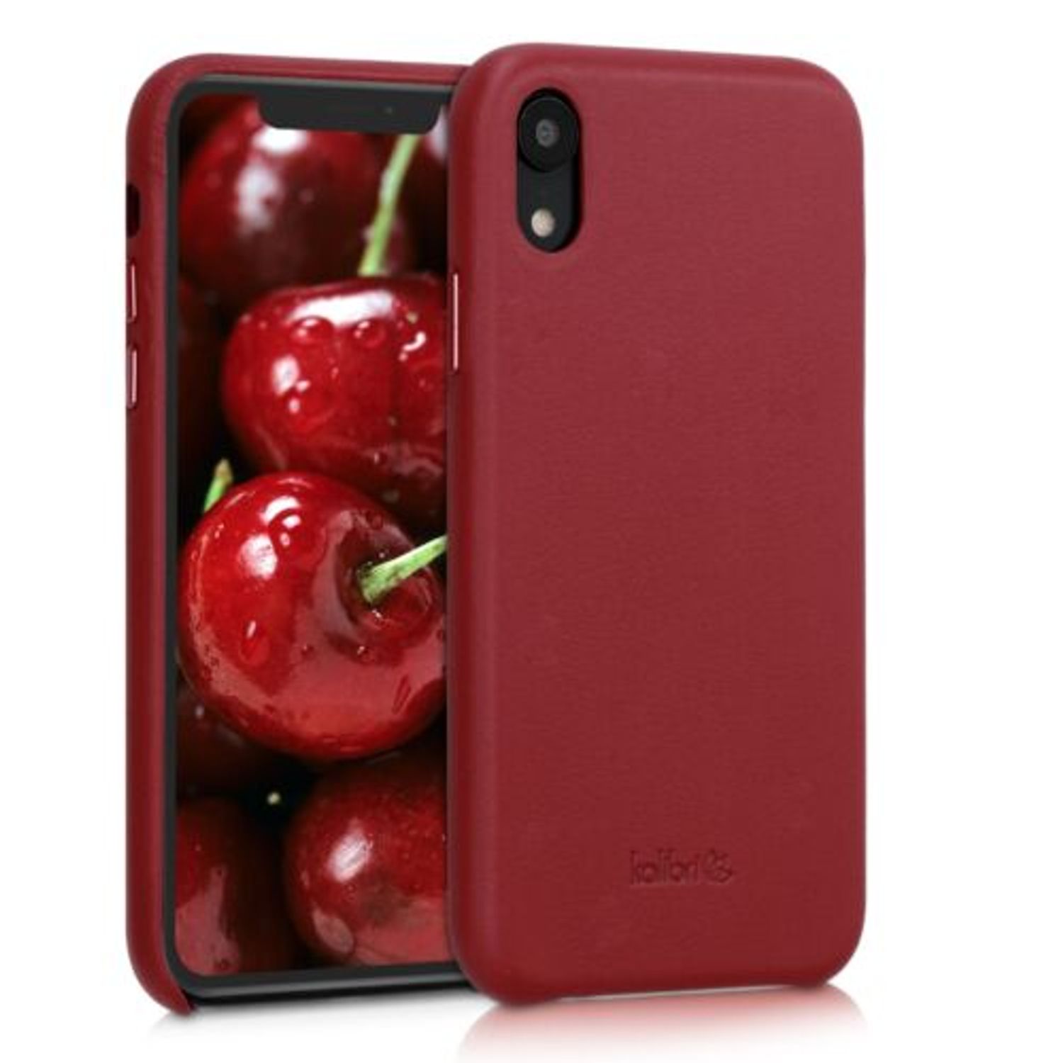 Husa pentru Apple iPhone XR, Piele naturala, Rosu, 45955.09 fotografia produsului