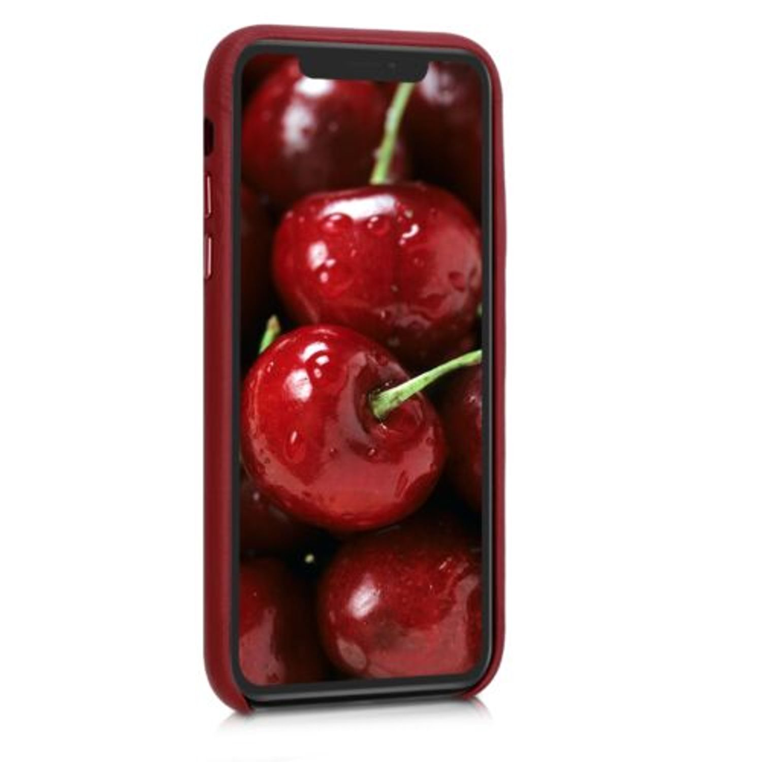 Husa pentru Apple iPhone XR, Piele naturala, Rosu, 45955.09 fotografia produsului View 3 L
