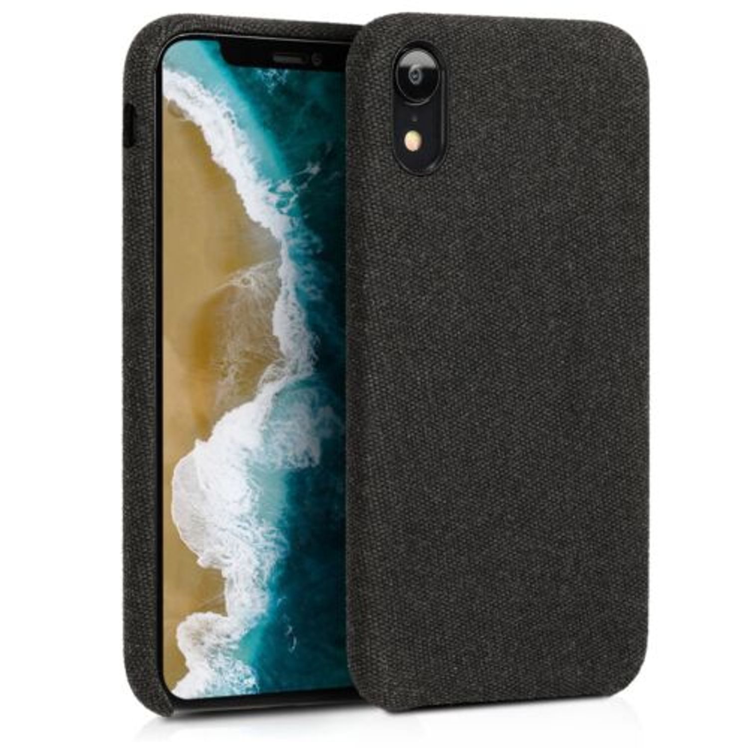 Husa pentru Apple iPhone XR, Textil, Negru, 46974.01 fotografia produsului