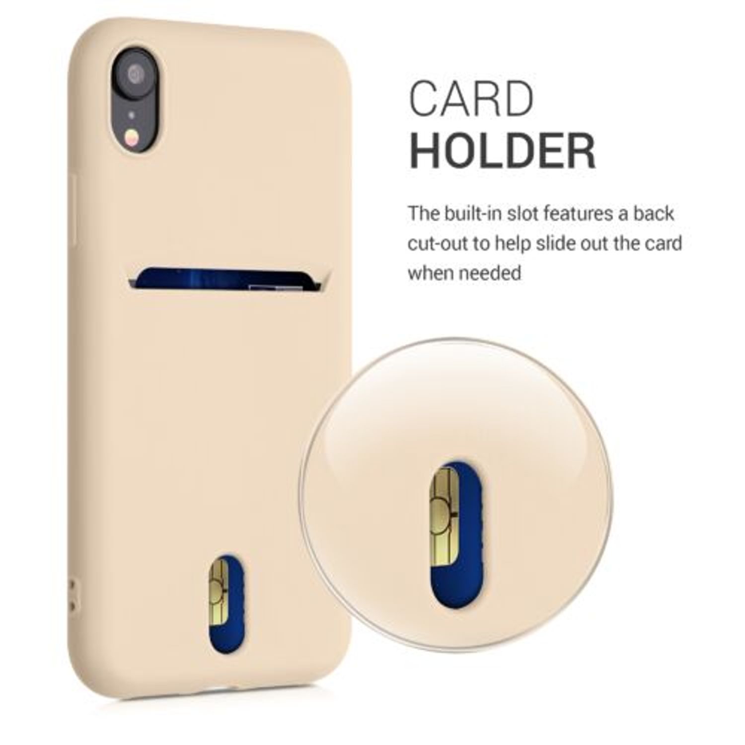 Husa pentru iPhone XR, Silicon, Crem, 49101.154 fotografia produsului View 15 L