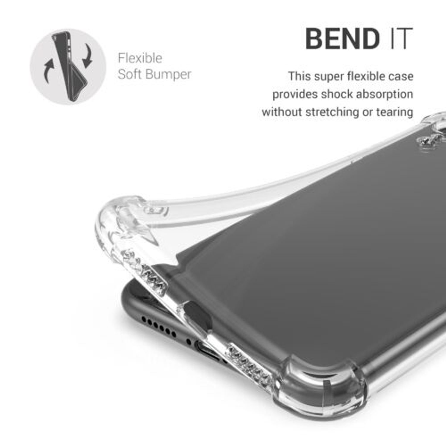 Husa pentru iPhone XR, Silicon, Transparent, 55473.03 fotografia produsului View 3 L