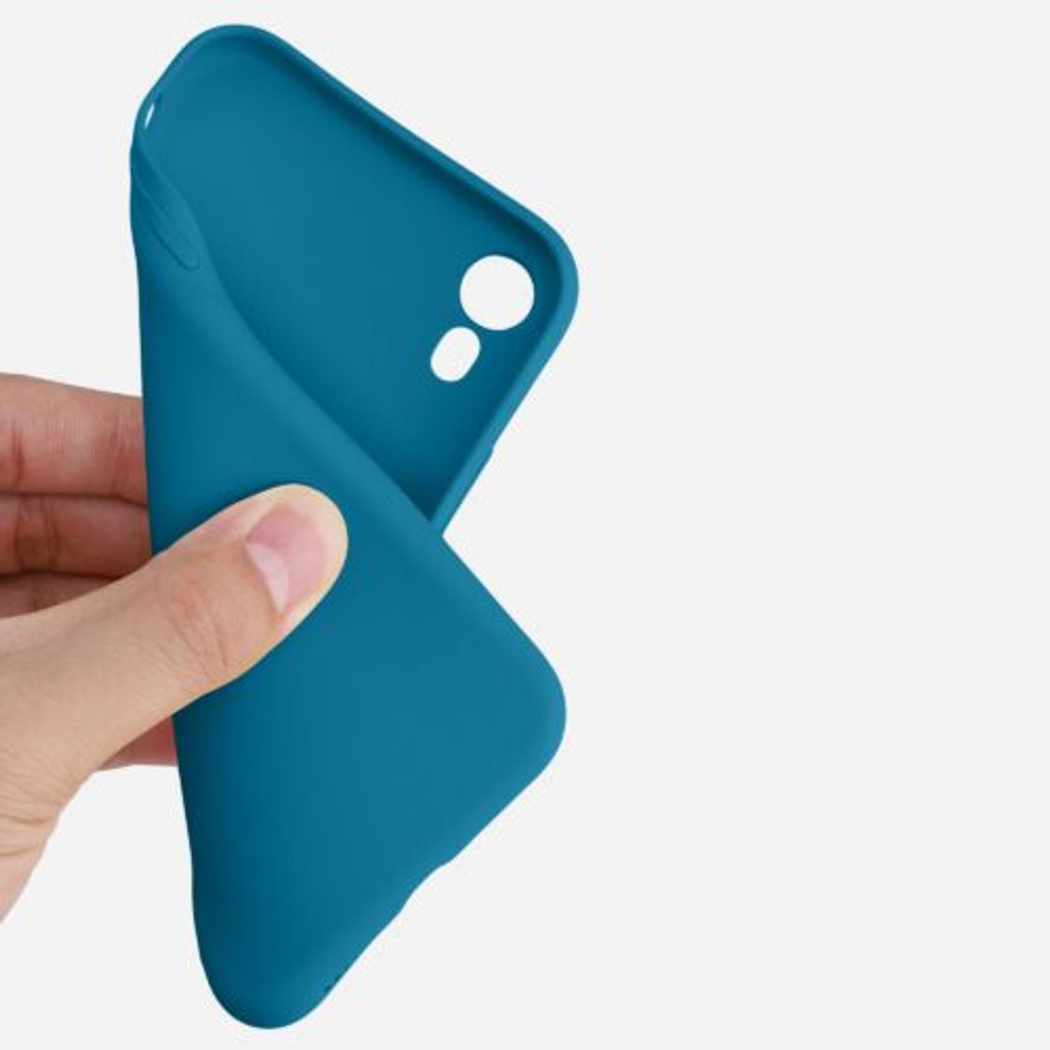 Husa pentru iPhone XR, Silicon, Albastru, 45907.224 fotografia produsului View 8 L