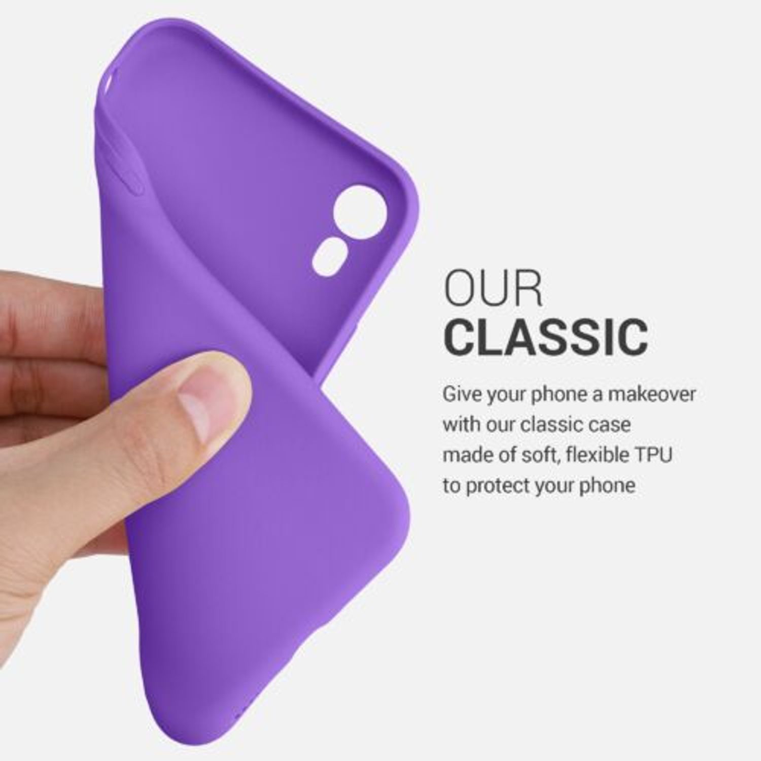 Husa pentru iPhone XR, Silicon, Mov, 45907.221 fotografia produsului View 6 L