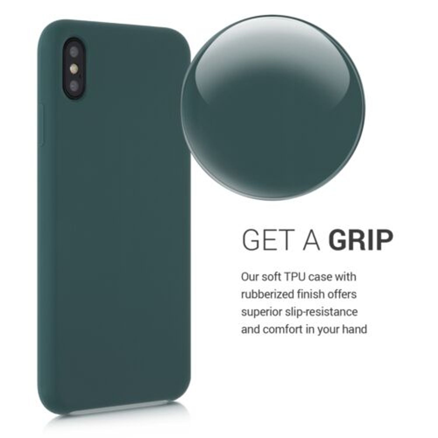 Husa pentru iPhone XS Max, Silicon, Verde, 45909.171 fotografia produsului View 4 L