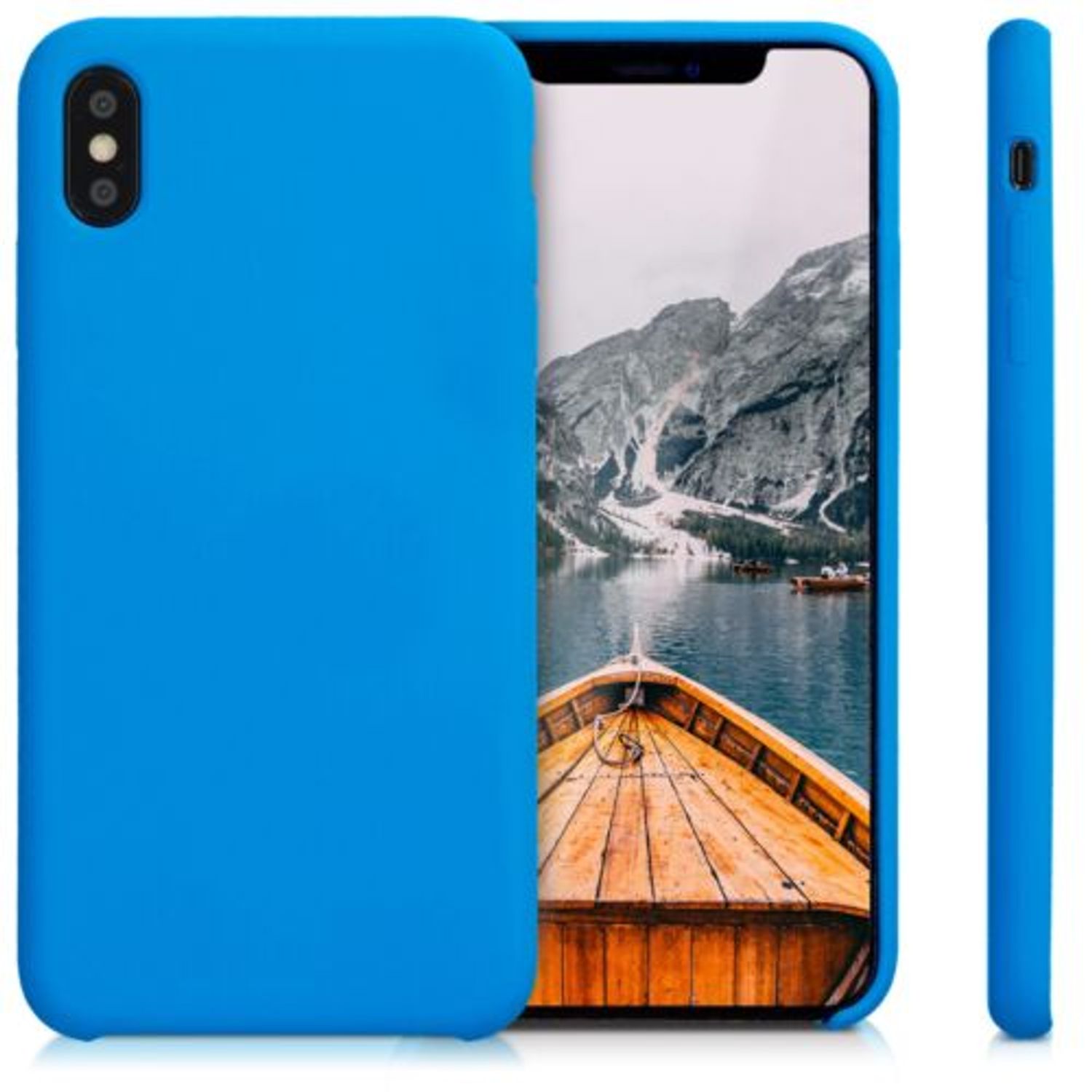 Husa pentru iPhone XS Max, Silicon, Albastru, 45909.157 fotografia produsului View 2 L
